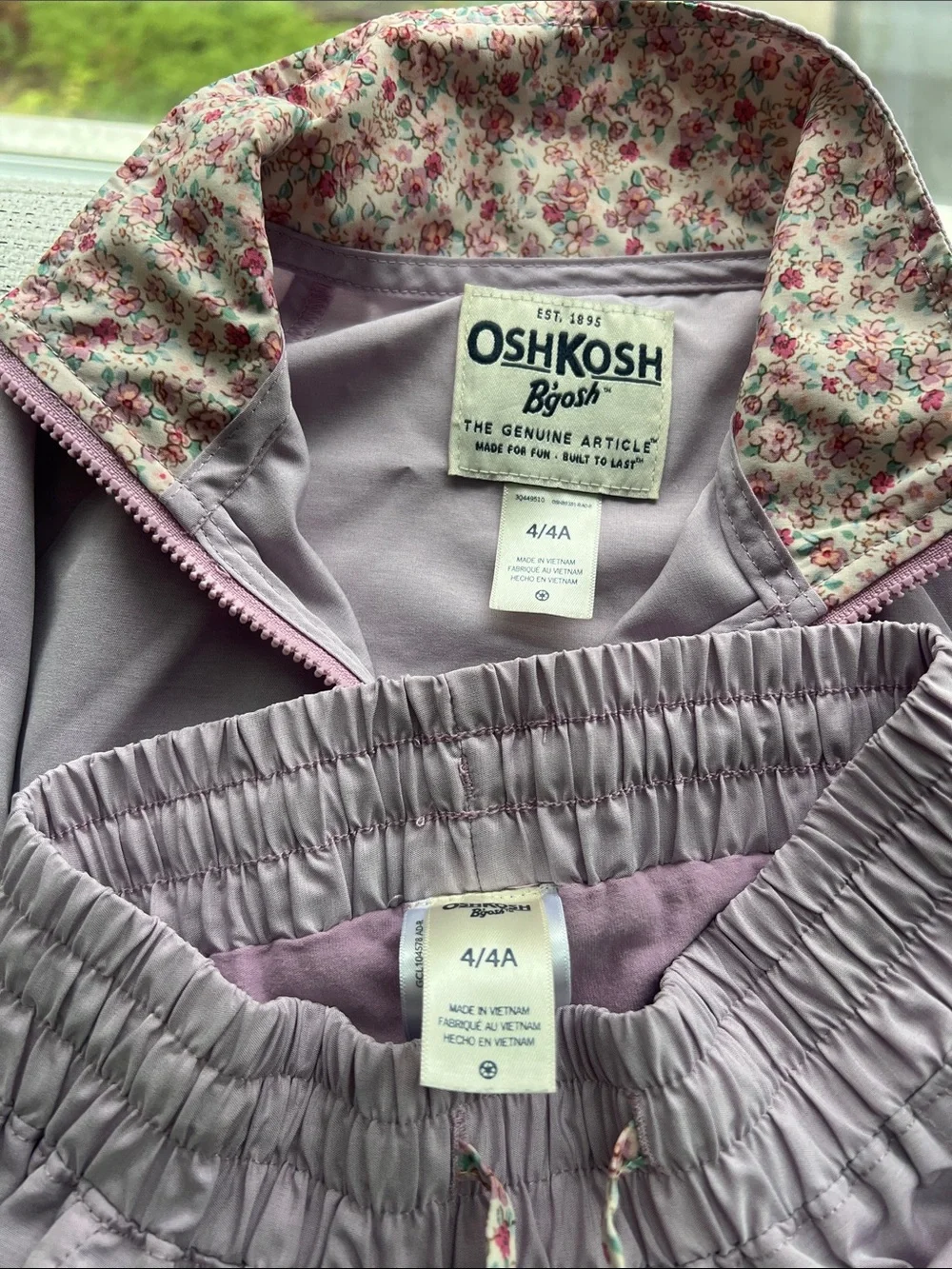 OshKosh B'gosh Lavender High-Waist Elastic Shorts